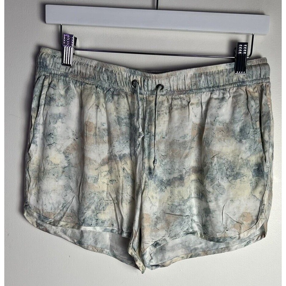 Onia Womens Lauren Short Silky Viscose Pull On Elastic Neutral Paint Sz M‎ NEW